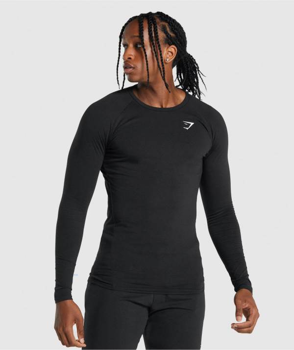 Panske Mikiny Gymshark Critical 2.0 Long Sleeve Čierne | QC3720415